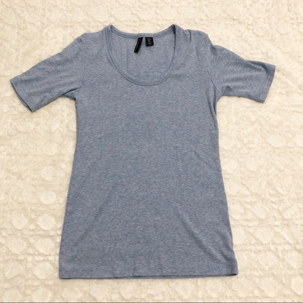 partial-sleeve long waist shirt